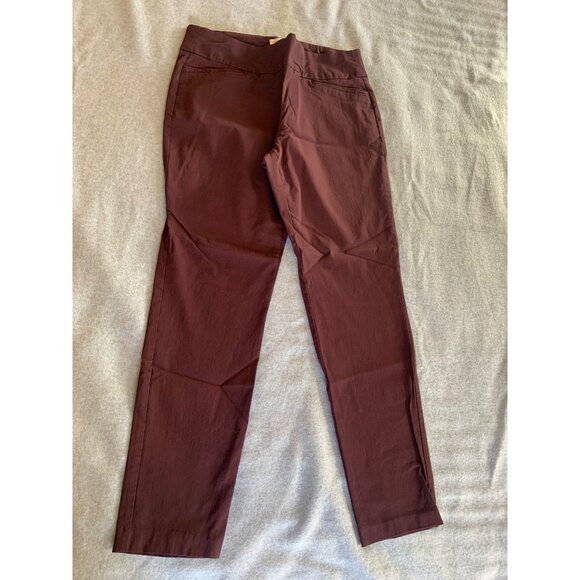 Van Heusen Womens Maroon Stretch Slim Fit Pants Size 12 - Picture 1 of 13